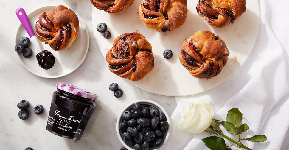 Blueberry Fruit Spread Babka Bites