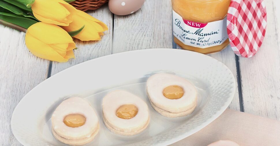 Easter Egg Lemon Curd Cookies