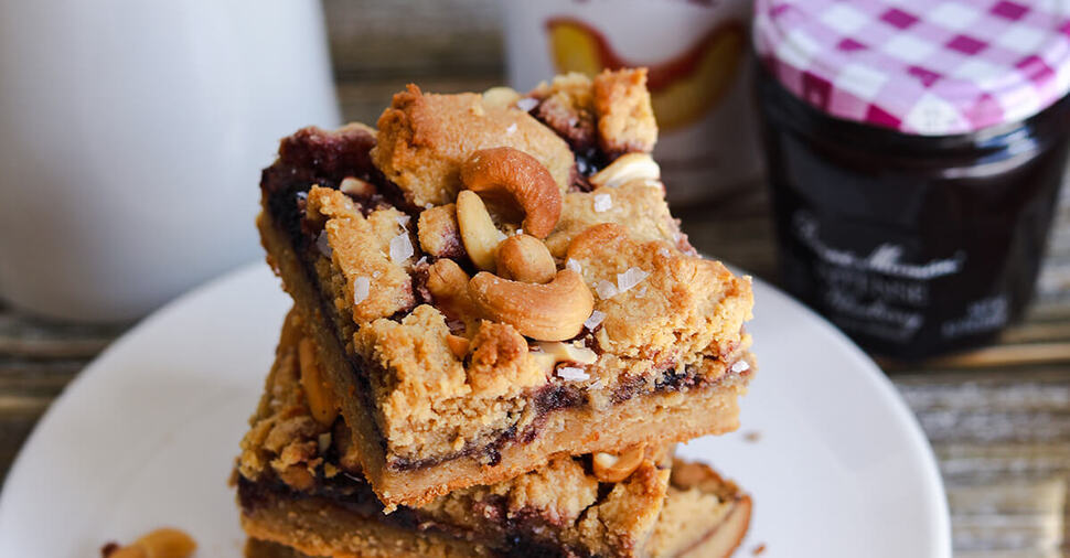 Blueberry Cashew Butter Bars