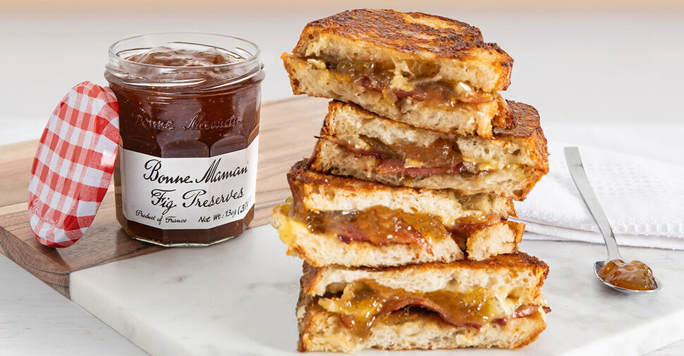 Grilled Brie, Bacon & Fig Preserves Sandwich