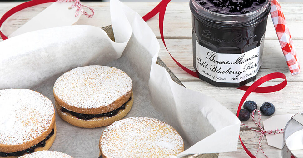 Wild Blueberry Sandwich Butter Cookies