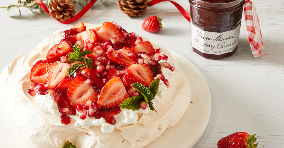 Strawberry Preserves Pavlova