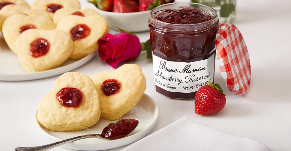 Heart-Shaped Thumbprint Scones