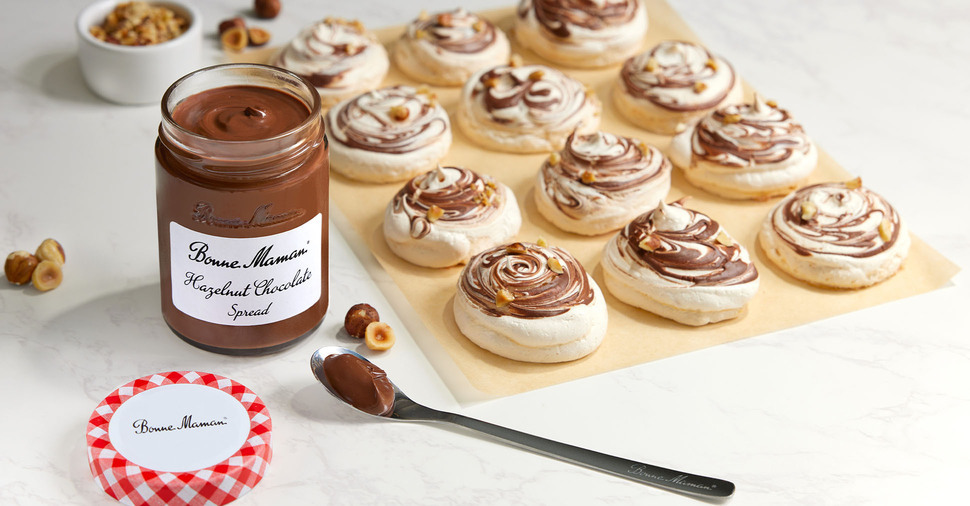 Hazelnut Chocolate Meringue Cookies