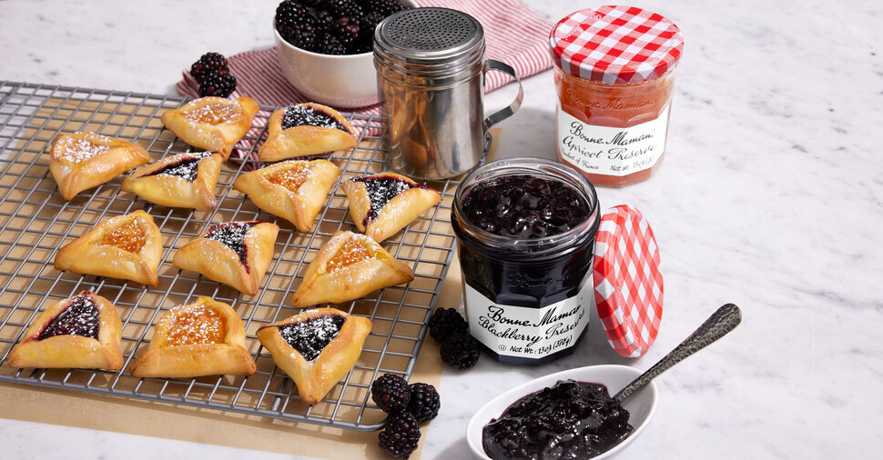 Blackberry & Apricot Preserves Hamantaschen