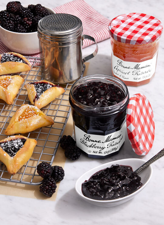 Blackberry & Apricot Preserves Hamantaschen- Bonne Maman