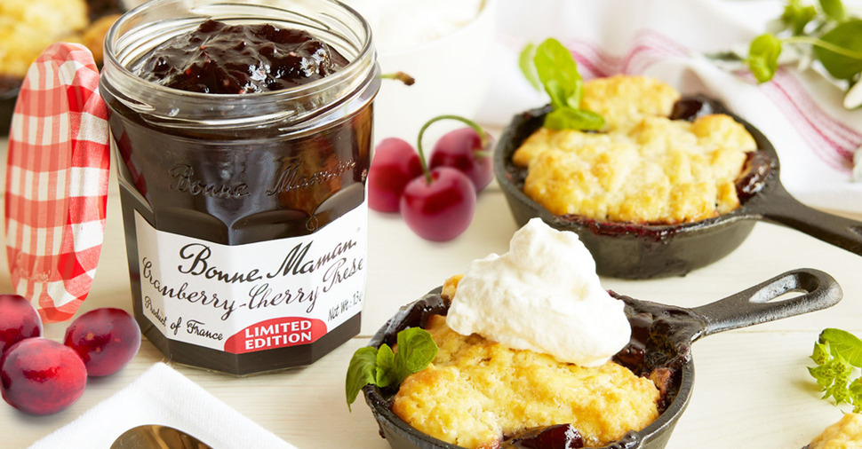 Bonne Maman® Mini Skillet Cranberry-Cherry Cobbler