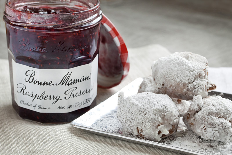 Ricotta Beignets with Raspberry Preserves