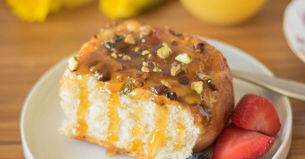 Apricot Pistachio Breakfast Sticky Rolls