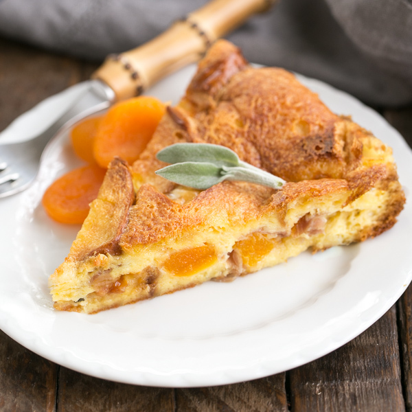 Apricot Prosciutto Strata