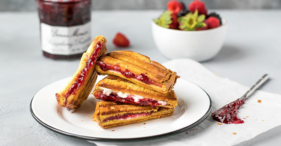 Cream Cheese and Raspberry Panini