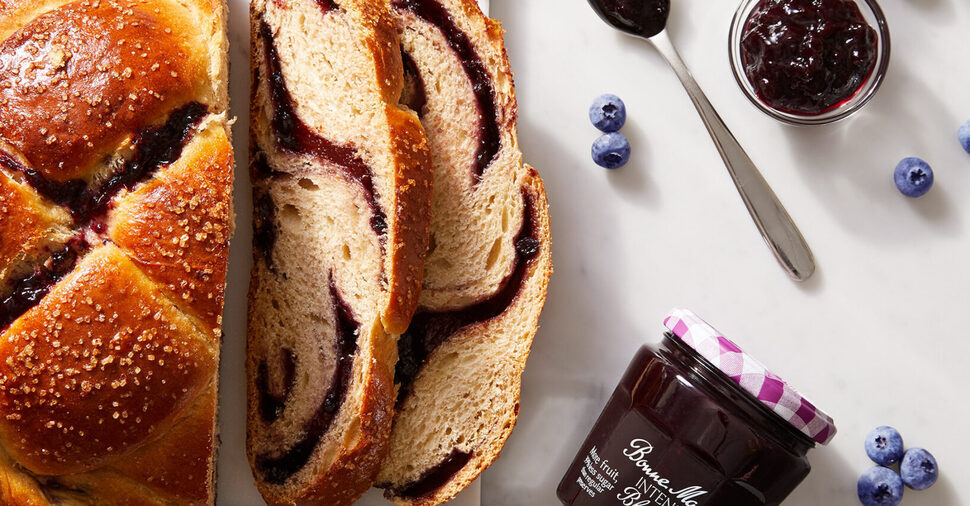 Bonne Maman INTENSE Blueberry Fruit Spread and Cinnamon Challah